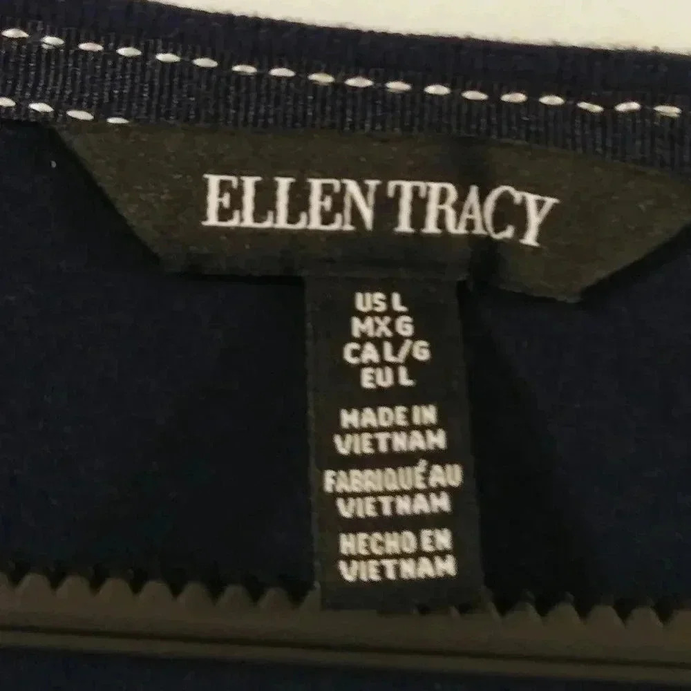 Ellen Tracy Blue Knit Top - Picture 4 of 5